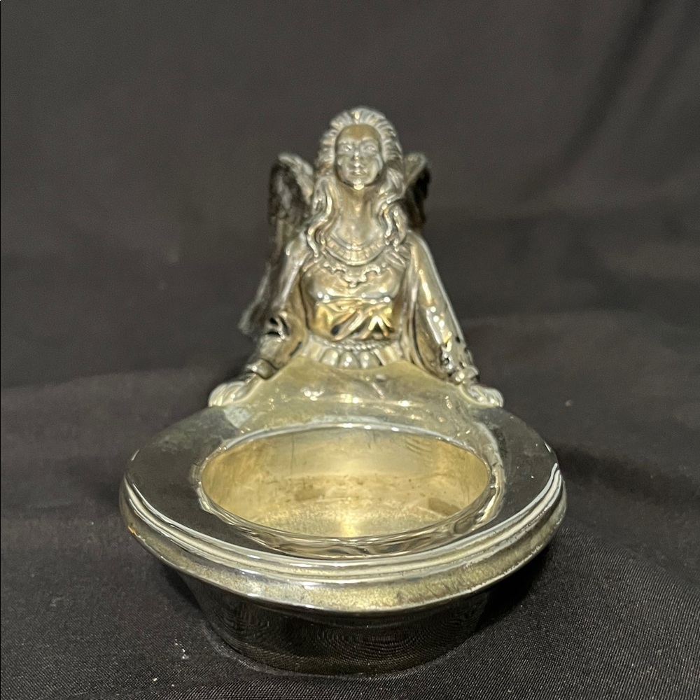 Vintage Wallace Silversmith Silver Plated Praying Angel Candle Holder